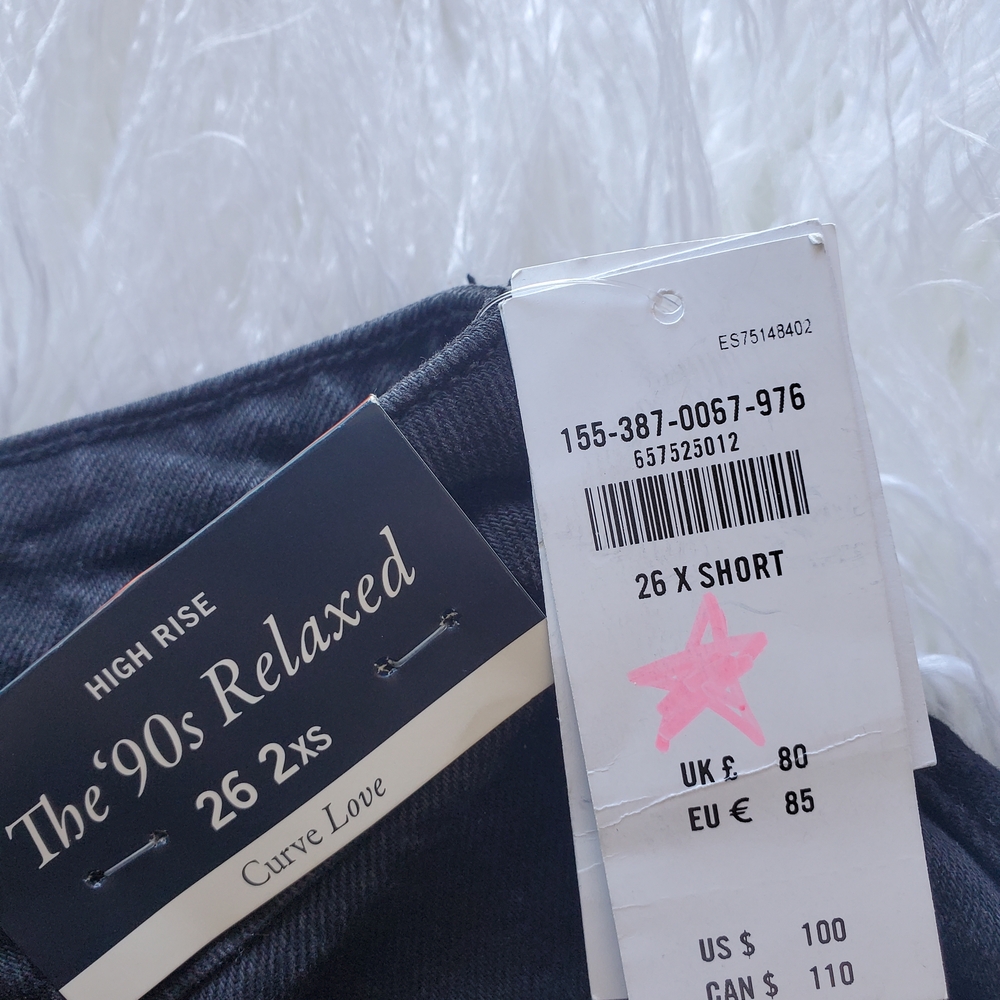 Abercrombie & Fitch High Rise The 90's Relaxed Distressed Jeans ✨️NEW - Picture 8 of 12